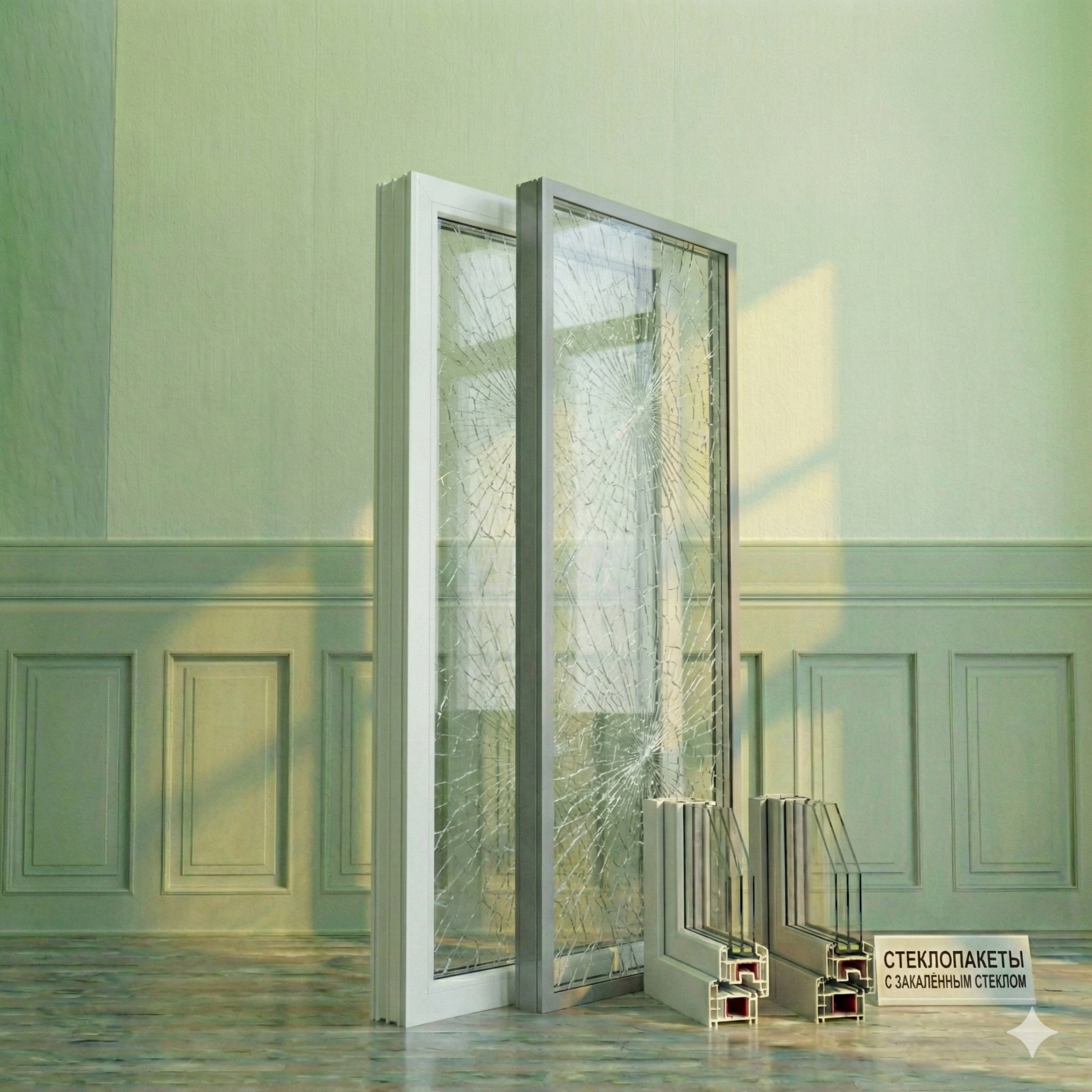 Стеклопакеты с закалённым стеклом