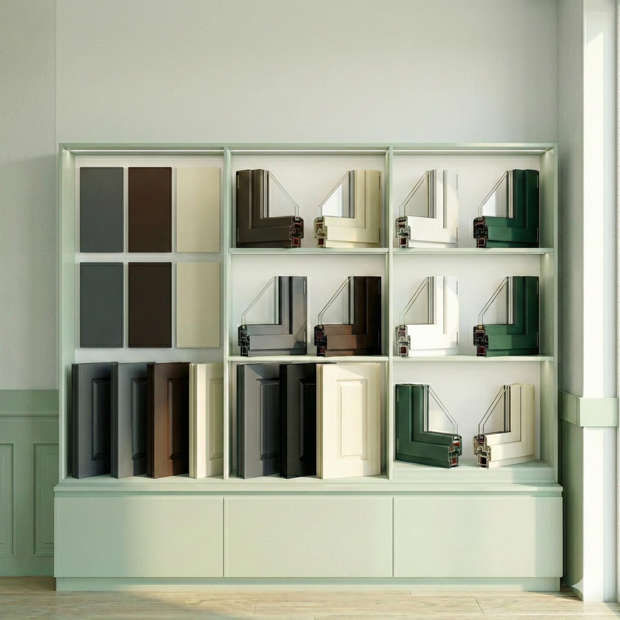 ПВХ-изделия в цвете (в массе)