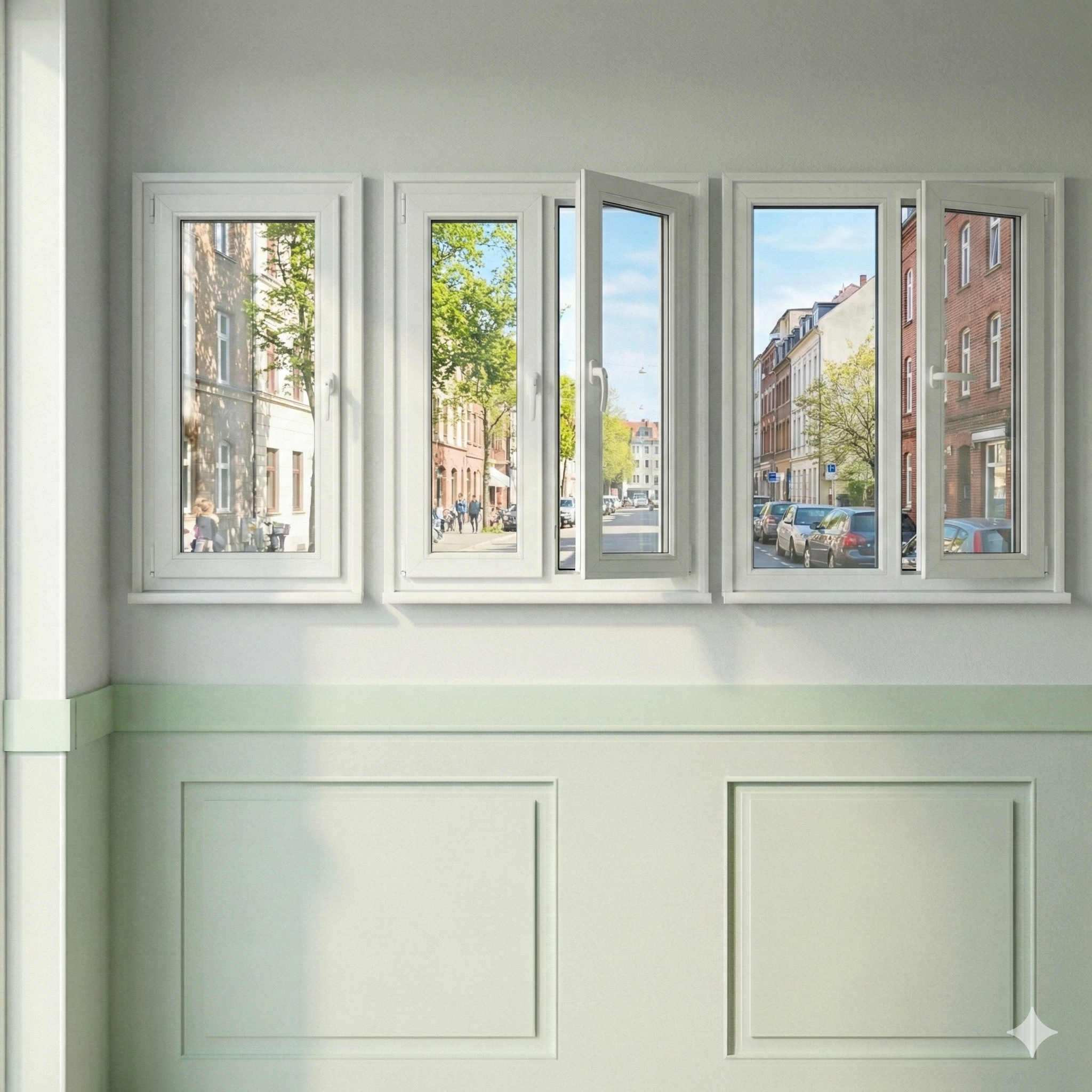 Одностворчатые, двухстворчатые и многостворчатые окна